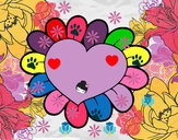 Dibujo Corazón flor pintado por Neimary