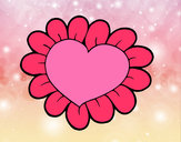 Dibujo Corazón flor pintado por ziiz