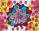 Dibujo Flor de dalia pintado por anasue