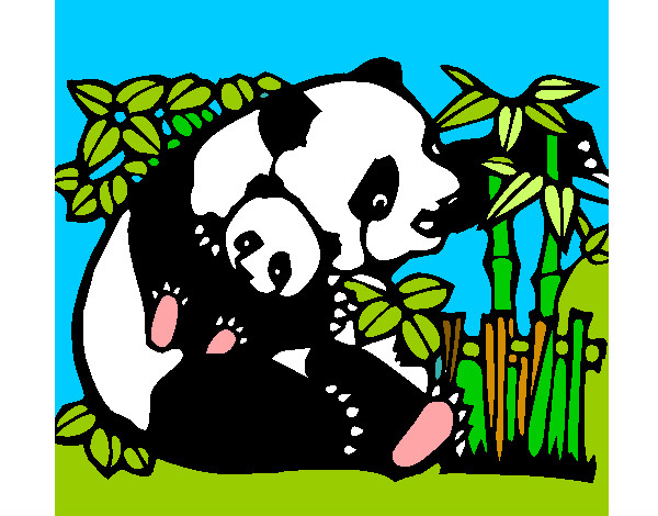Dibujo Mama panda pintado por atnea
