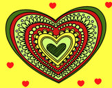 Dibujo Mandala corazón pintado por ZATCHEL  