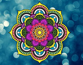 Dibujo Mandala flor oriental pintado por sofiaaaaaa