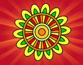 Dibujo Mandala solar pintado por pilarrosar