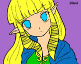 Dibujo Princesa Zelda pintado por atnea