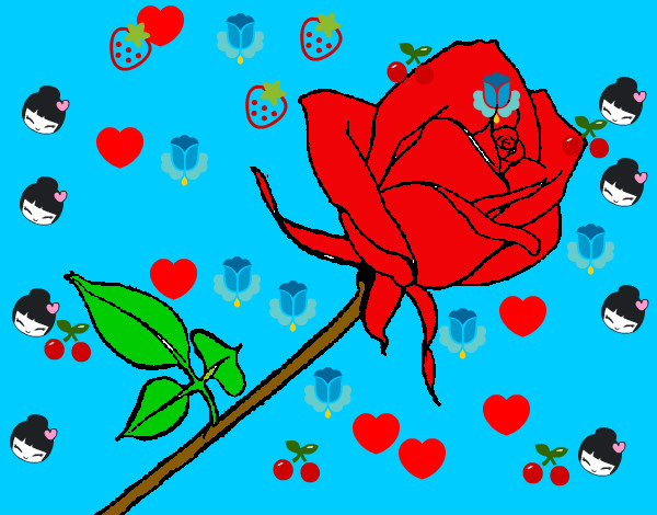 Dibujo Rosa pintado por edithrp