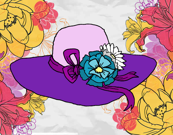 Dibujo Sombrero con flores pintado por yuerina