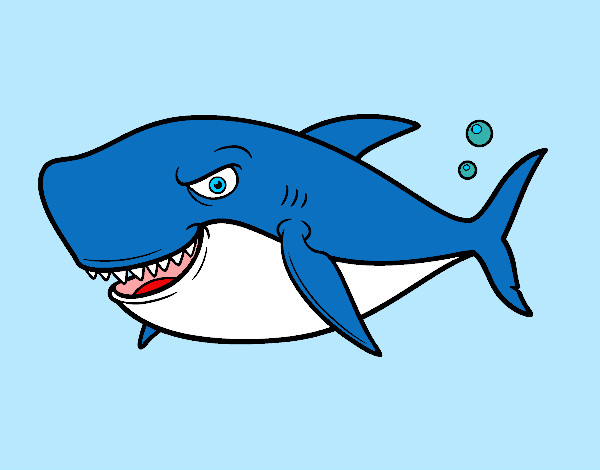 Dibujo Tiburón dentudo pintado por emanuel11
