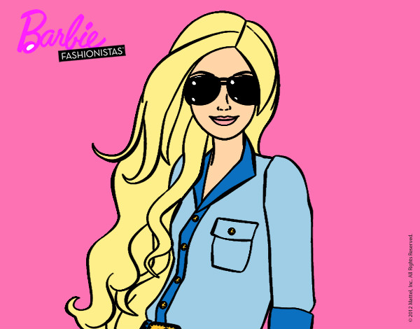 Dibujo Barbie con gafas de sol pintado por SOLANGELO