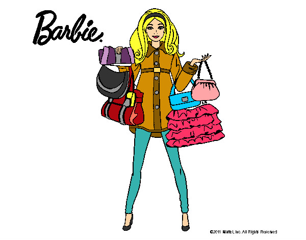 Dibujo Barbie de compras pintado por toryolvera