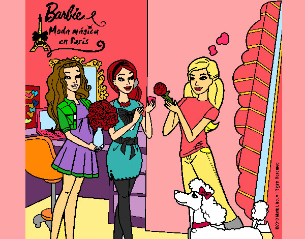 Dibujo Barbie de compras con sus amigas pintado por kharenluz