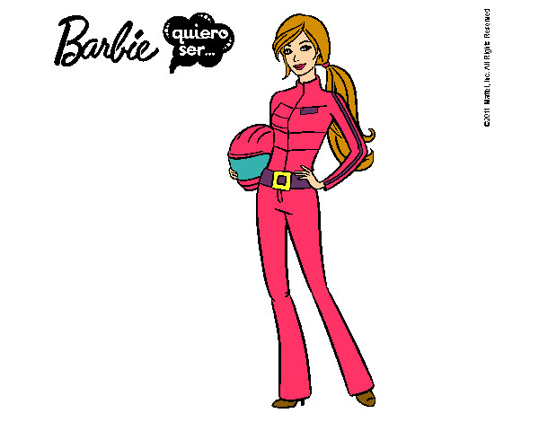 Dibujo Barbie piloto de motos pintado por toryolvera