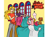 Dibujo Barbie y su amiga mirando ropa pintado por kharenluz