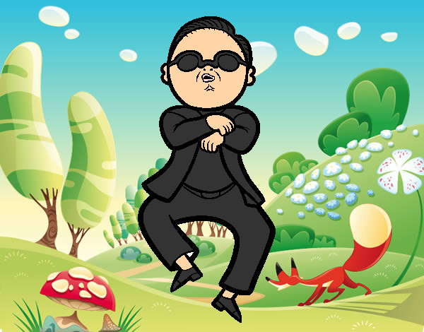 Dibujo Gangnam Style pintado por valeria557