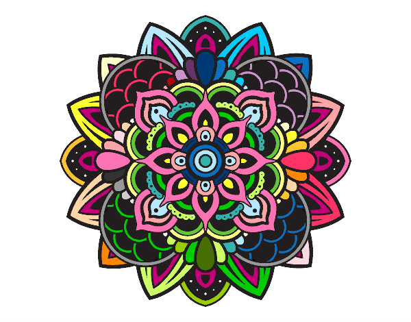 Dibujo Mandala decorativa pintado por verosan