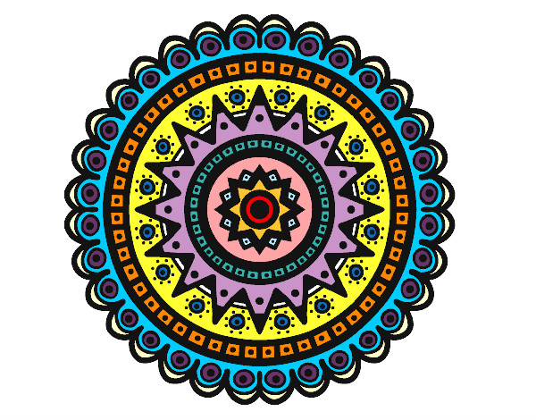 Dibujo Mandala étnica pintado por daniala