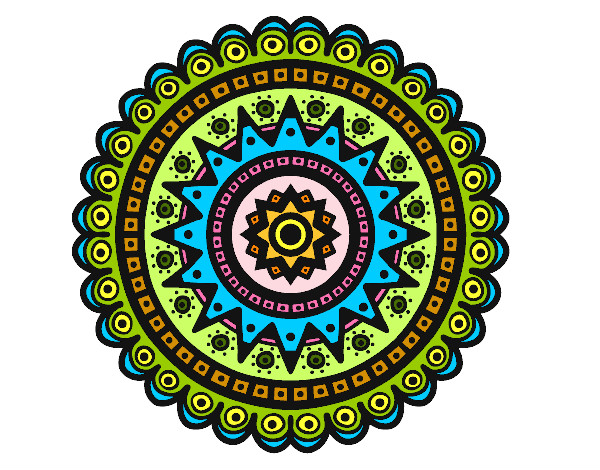Dibujo Mandala étnica pintado por ester2