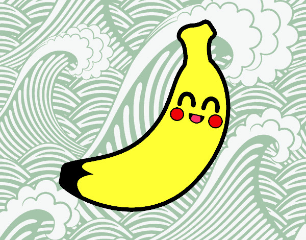 Dibujo Plátano de Canarias pintado por ester2