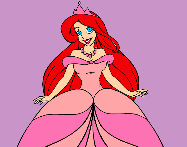 Dibujo Princesa Ariel pintado por natimar
