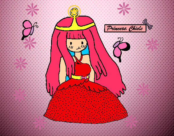 Dibujo Princesa chicle pintado por sabiduria