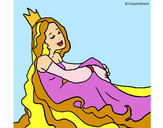 Dibujo Princesa relajada pintado por Sandrita02