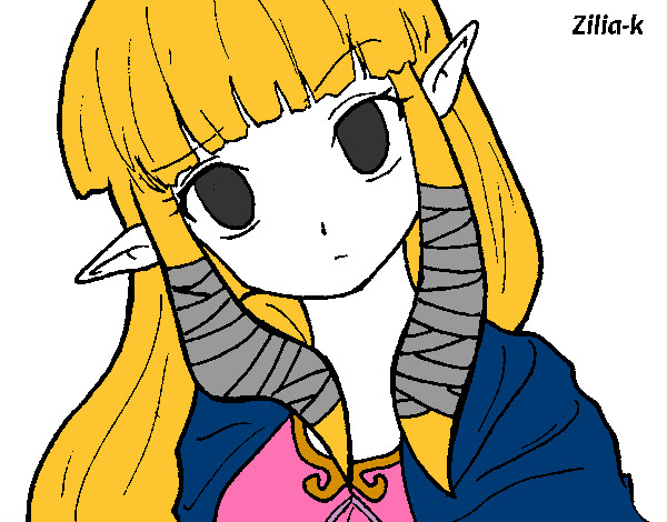 Dibujo Princesa Zelda pintado por Tu_Mama