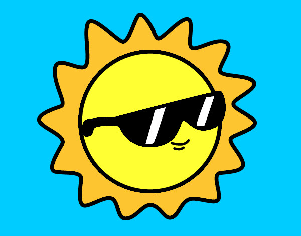 Dibujo Sol con gafas pintado por EveLiin