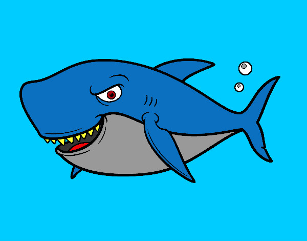 Dibujo Tiburón dentudo pintado por soydeRP