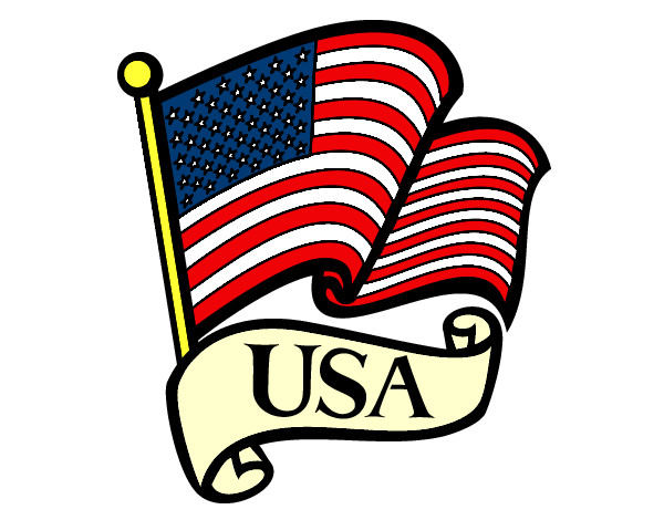 Dibujo Bandera de los Estados Unidos pintado por Assin