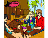 Dibujo Barbie y sus amigos en la heladería pintado por deyanira24