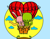 Dibujo El globo del amor pintado por paloma66