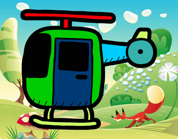 Dibujo Helicóptero ligero pintado por domingor87