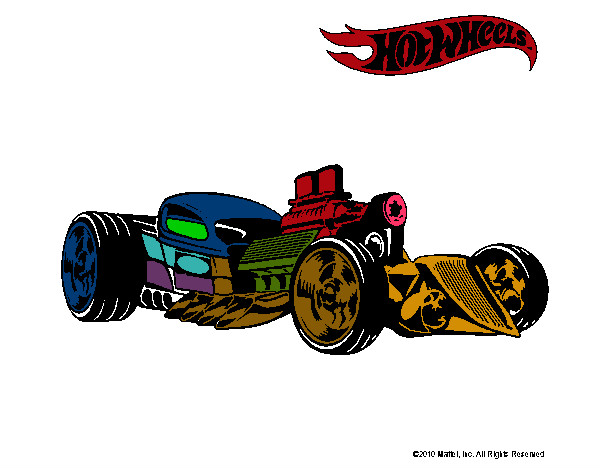 Dibujo Hot Wheels 10 pintado por VALENDG