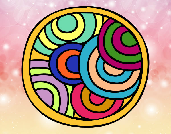 Dibujo Mandala circular pintado por aelena2020