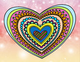 Dibujo Mandala corazón pintado por aelena2020
