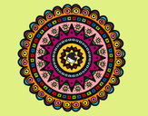 Dibujo Mandala étnica pintado por Elisaseya