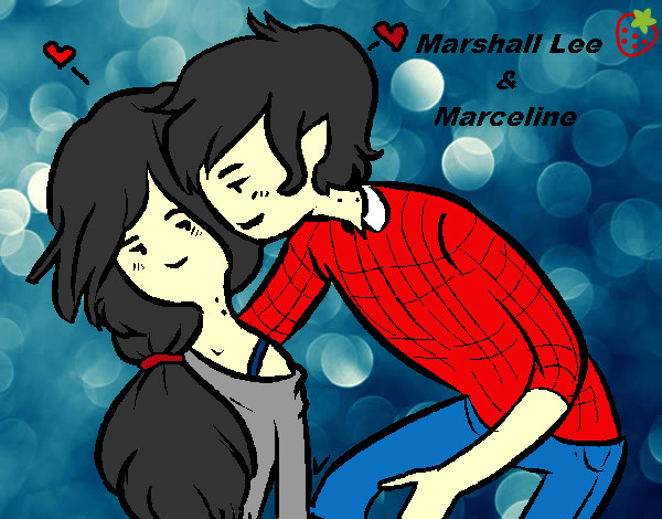 Dibujo Marshall Lee y Marceline pintado por tanzah