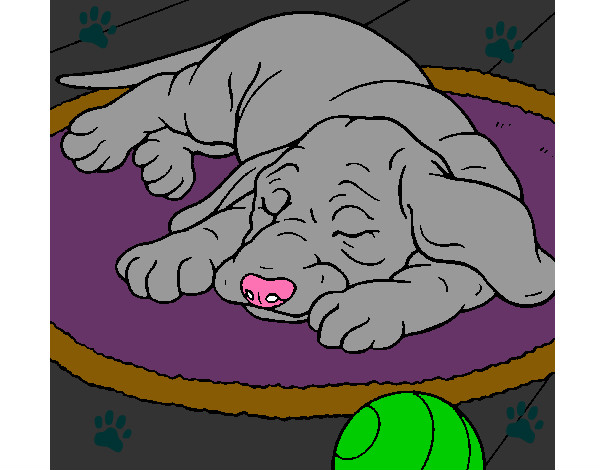 Dibujo Perro durmiendo pintado por candy12