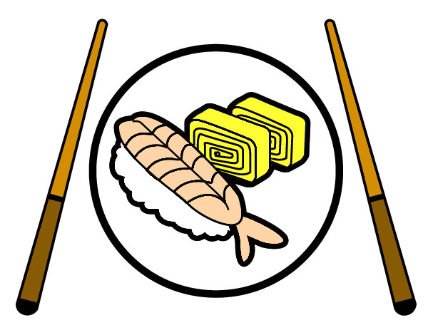 Dibujo Plato de Sushi pintado por NoeliaNIEL