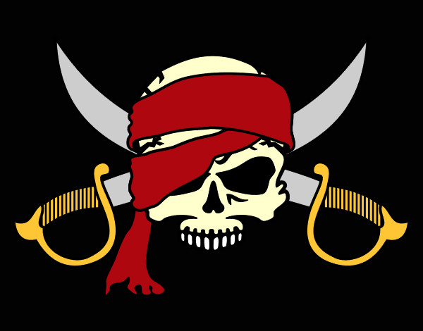 Dibujo Símbolo pirata pintado por Elisaseya