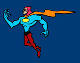 Dibujo Superhéroe poderoso pintado por domingor87