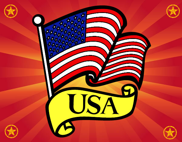 Dibujo Bandera de los Estados Unidos pintado por audora