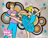 Dibujo Barbie bailando ballet pintado por Arely11