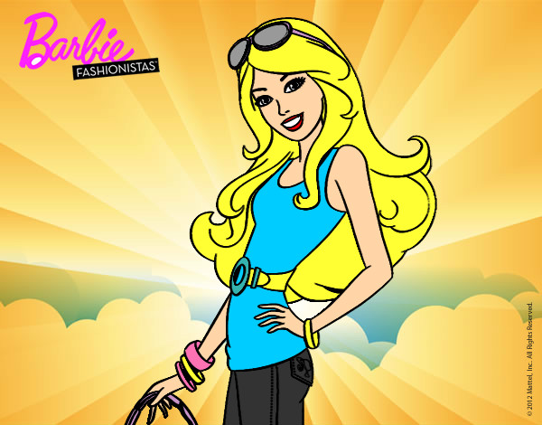 Dibujo Barbie casual pintado por Arely11
