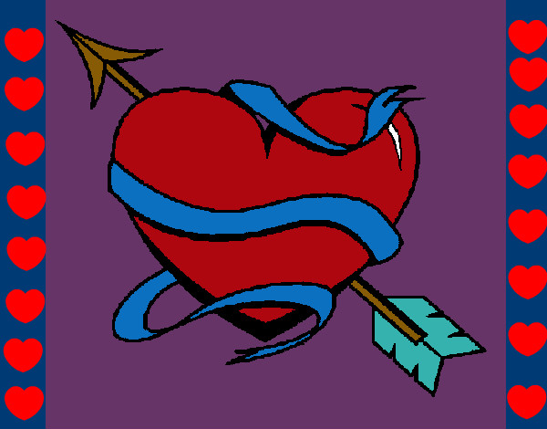 Dibujo Corazón con flecha 1 pintado por Lunaley4