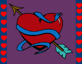 Dibujo Corazón con flecha 1 pintado por Lunaley4