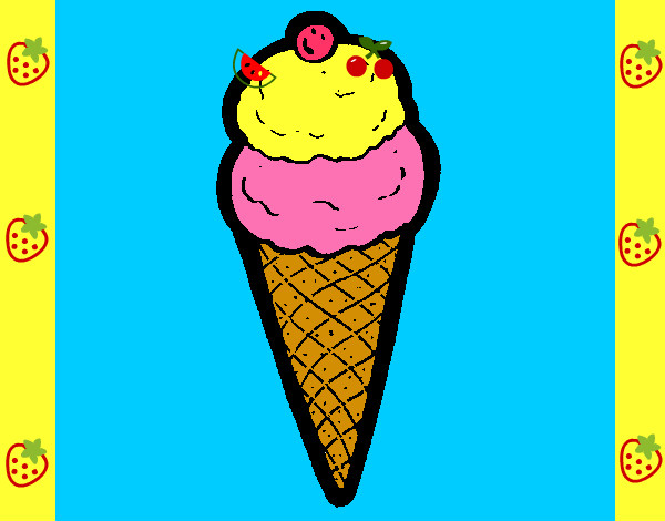 Dibujo Cucurucho de helado pintado por nekiita
