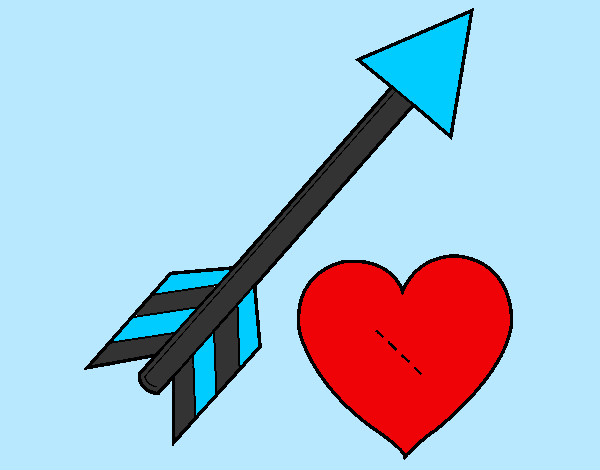 Dibujo Flecha y corazón pintado por mencia123