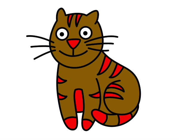 Dibujo Gato simpático pintado por lubemi