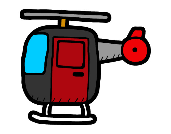Dibujo Helicóptero ligero pintado por leiber