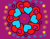 Dibujo Mandala de corazones pintado por lucelinne